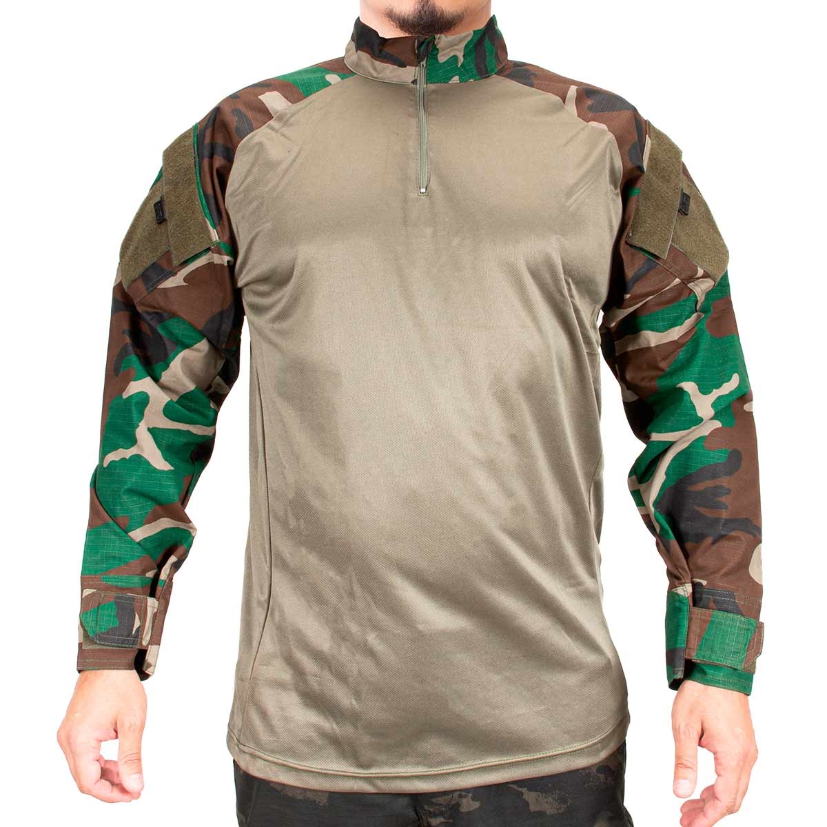 Camisa Tática Combat Shirt Camuflada Woodland Safo VentureShop