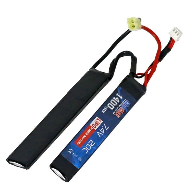 Bateria Para Airsoft LiPO 7 4V 20C 1400mAh Nunchuck Blue Max