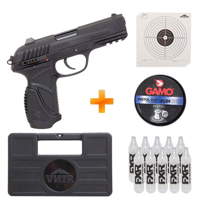 Pistola De Pressao A Gas Gamo Gbb Co2 Pt 85 4 5mm Maleta Co2 Chumbinho Alvos Ventureshop