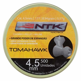 Chumbinho para Carabina - Nautika Tomahawk Master 4.5mm com 500un.