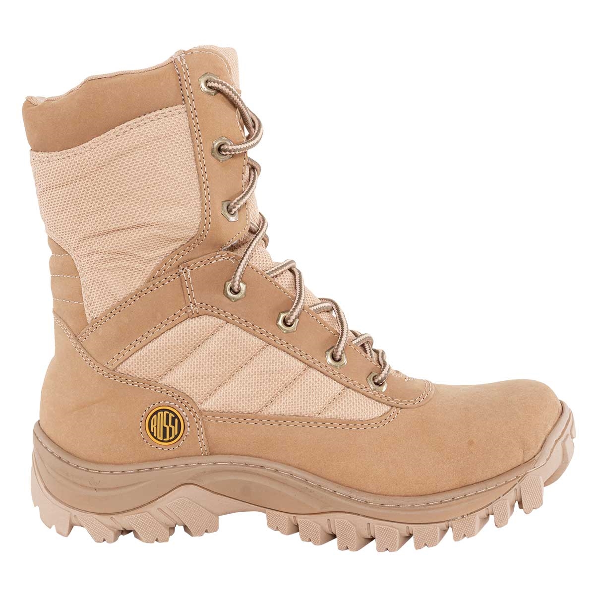 Bota T Tica Nobuck Caqui Alta Tenacidade Fios Rossi Ventureshop