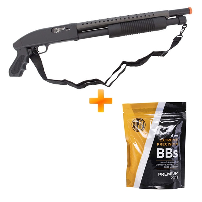 Shotgun Airsoft M58B Spring - Double Eagle + BBs - VentureShop