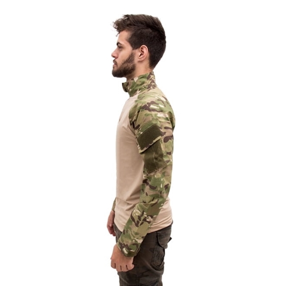 Camiseta Manga Longa Combat Shirt Multicam C Z Per Na Gola Bravo Ventureshop