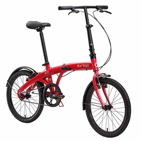 Bicicleta Dobrável Aro 20” Durban Eco Vermelha com Quadro em Aço e 1 Marcha